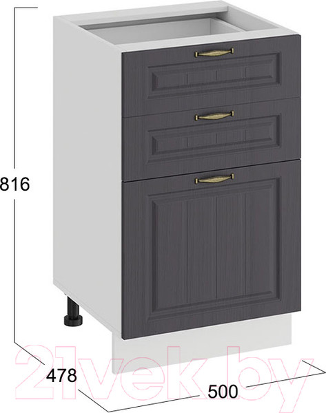 Изображение товара Шкаф-стол кухонный ТриЯ Лина 1Н5Я3 (белый/графит)