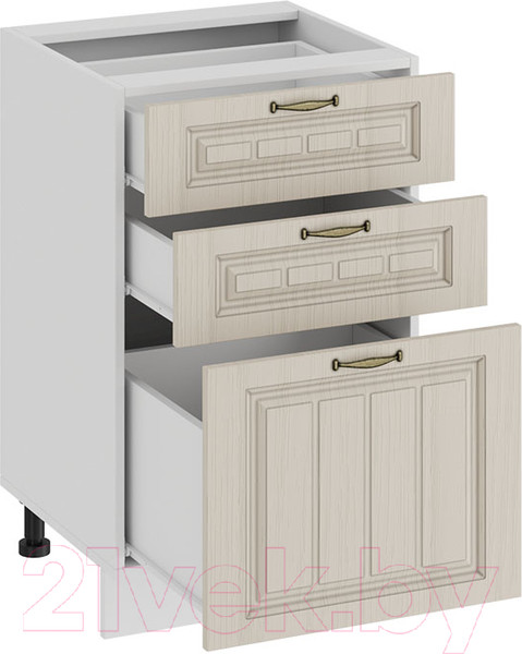 Изображение товара Шкаф-стол кухонный ТриЯ Лина 1Н5Я3 (белый/кремовый)