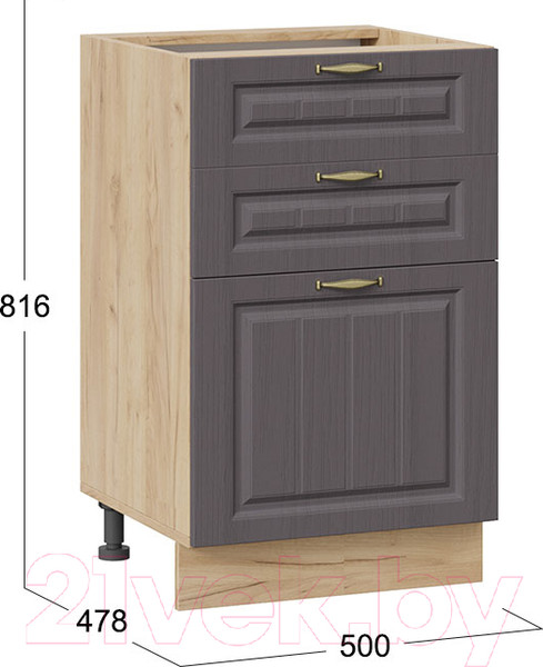 Изображение товара Шкаф-стол кухонный ТриЯ Лина 1Н5Я3 (дуб крафт золотой/графит)