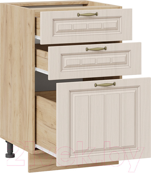 Изображение товара Шкаф-стол кухонный ТриЯ Лина 1Н5Я3 (дуб крафт золотой/кремовый)