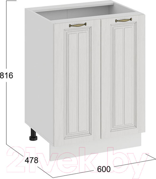 Изображение товара Шкаф-стол кухонный ТриЯ Лина 1Н6 (белый)