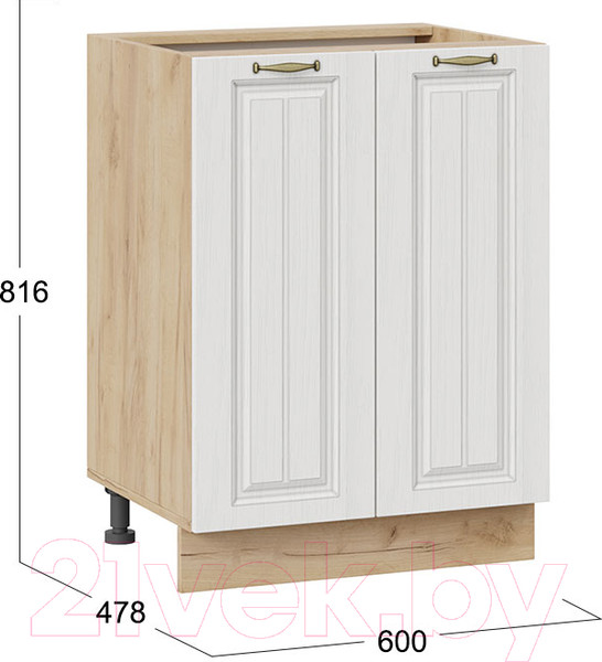 Изображение товара Шкаф-стол кухонный ТриЯ Лина 1Н6 (дуб крафт золотой/белый)