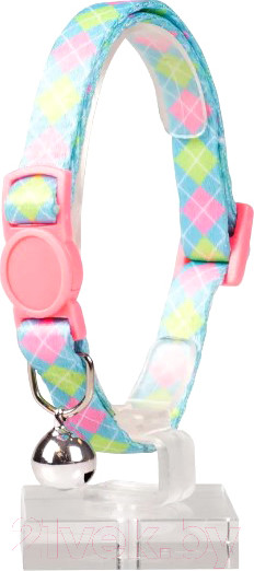 Изображение товара Ошейник Duvo Plus Квадрат шотландский / 11173/purple-pink