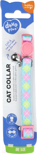 Изображение товара Ошейник Duvo Plus Квадрат шотландский / 11173/purple-pink