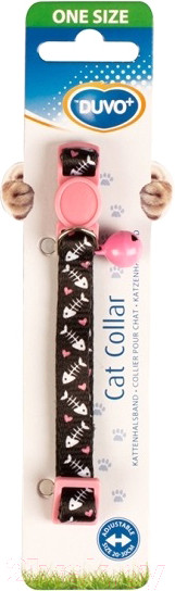 Изображение товара Ошейник Duvo Plus Рыбья кость / 11189/black-pink