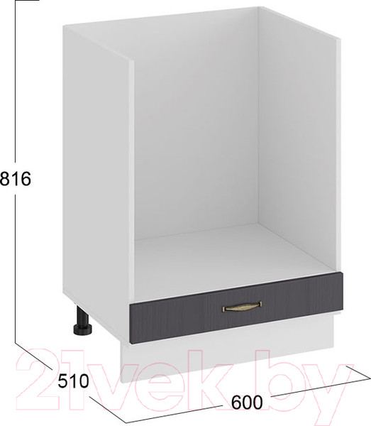 Изображение товара Шкаф под духовку ТриЯ Лина 1Н6Б (белый/графит)