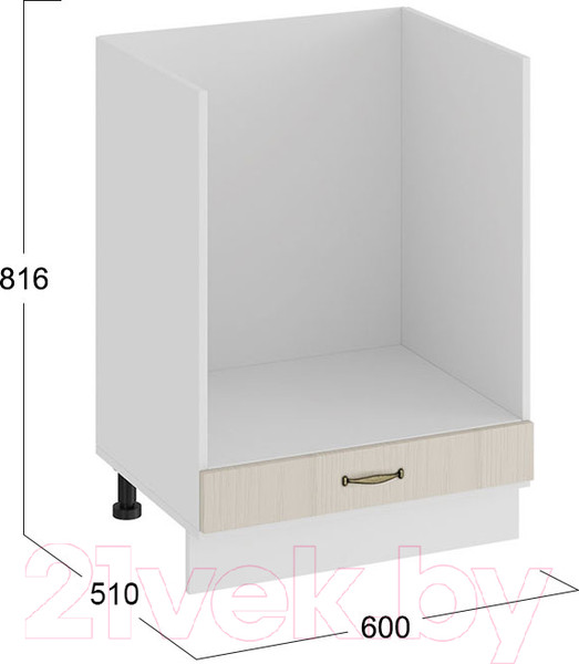 Изображение товара Шкаф под духовку ТриЯ Лина 1Н6Б (белый/кремовый)