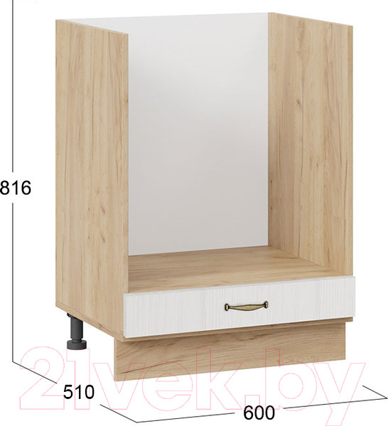 Изображение товара Шкаф под духовку ТриЯ Лина 1Н6Б (дуб крафт золотой/белый)