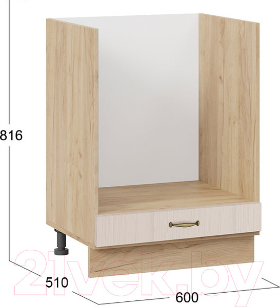 Изображение товара Шкаф под духовку ТриЯ Лина 1Н6Б (дуб крафт золотой/кремовый)