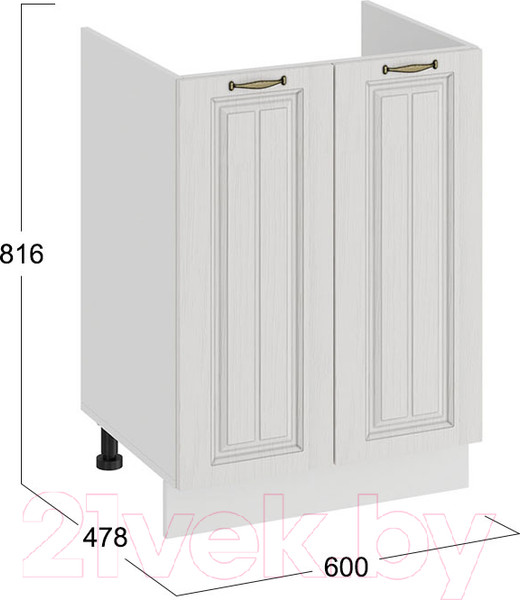 Изображение товара Шкаф под мойку ТриЯ Лина 1Н6М (белый)