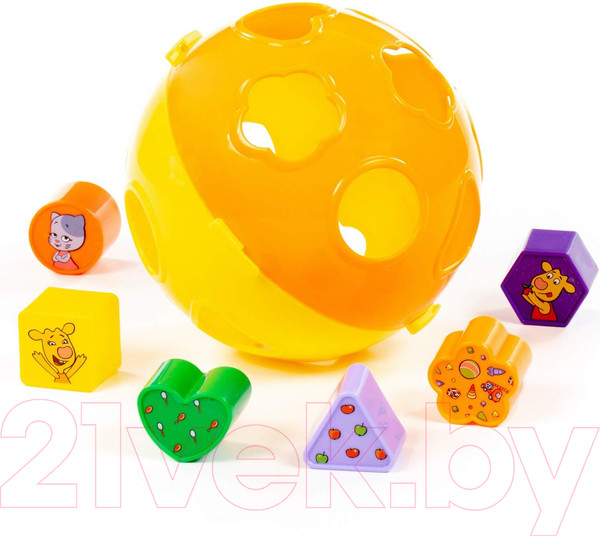 Изображение товара Развивающая игрушка Полесье Оранжевая корова Шар / 93103