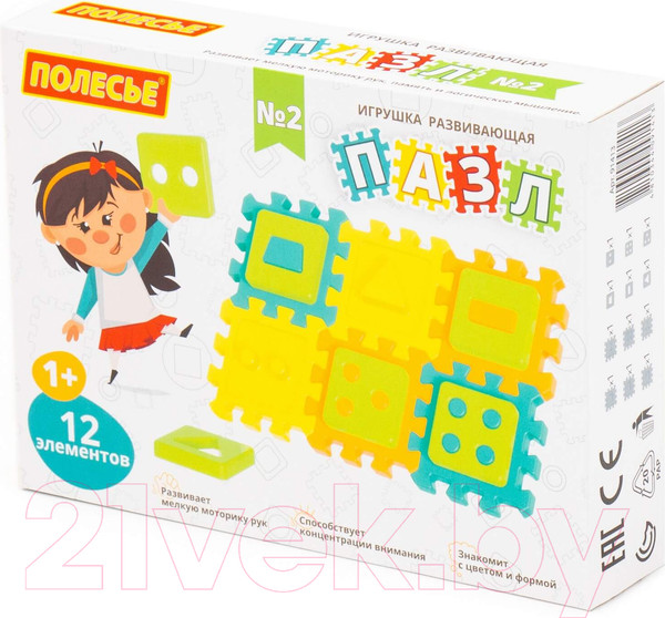 Изображение товара Развивающая игрушка Полесье Пазл №2 / 91413