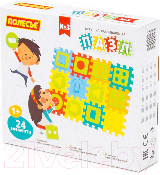 Изображение товара Развивающая игрушка Полесье Пазл №3 / 91475