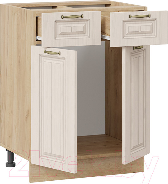 Изображение товара Шкаф-стол кухонный ТриЯ Лина 1Н6Я1 (дуб крафт золотой/кремовый)