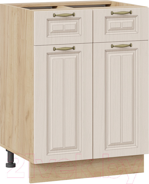 Изображение товара Шкаф-стол кухонный ТриЯ Лина 1Н6Я1 (дуб крафт золотой/кремовый)