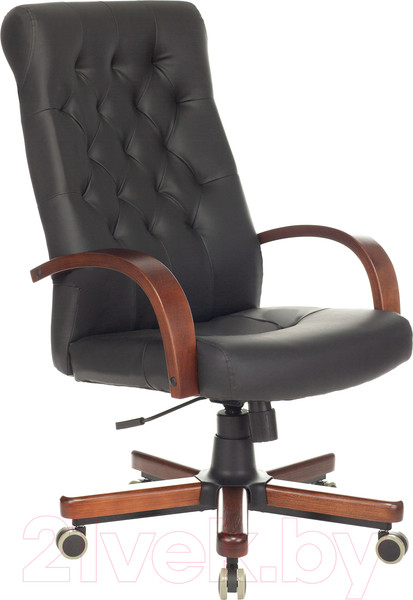 Изображение товара Кресло офисное Бюрократ T-9928WALNUT/ECO (экокожа черный/дерево)