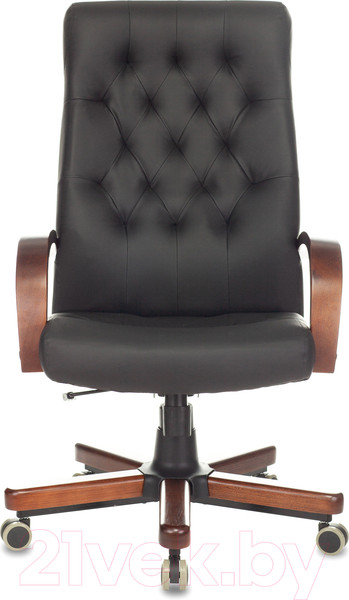 Изображение товара Кресло офисное Бюрократ T-9928WALNUT/ECO (экокожа черный/дерево)