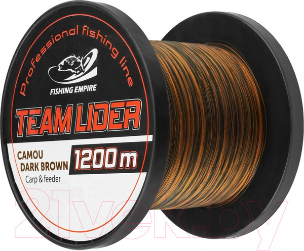 Изображение товара Леска монофильная Fishing Empire Lider Camou Dark Brown 0.42мм 1200м / CDB-0420