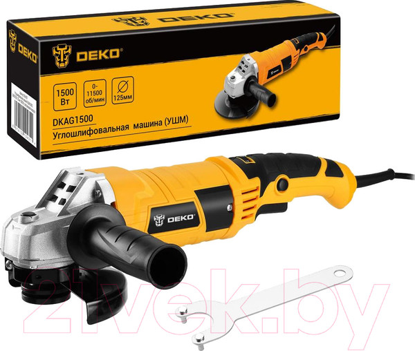 Изображение товара Угловая шлифовальная машина Deko DKAG1500 / 063-4297