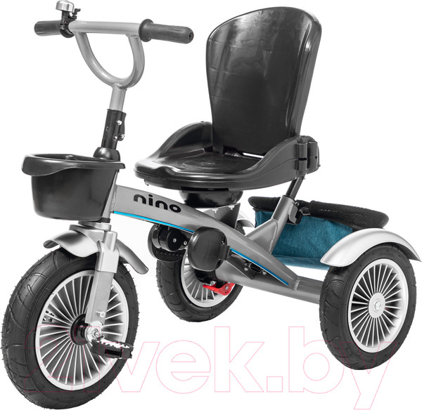 Изображение товара Трехколесный велосипед с ручкой NINO Lux (бирюзовый)
