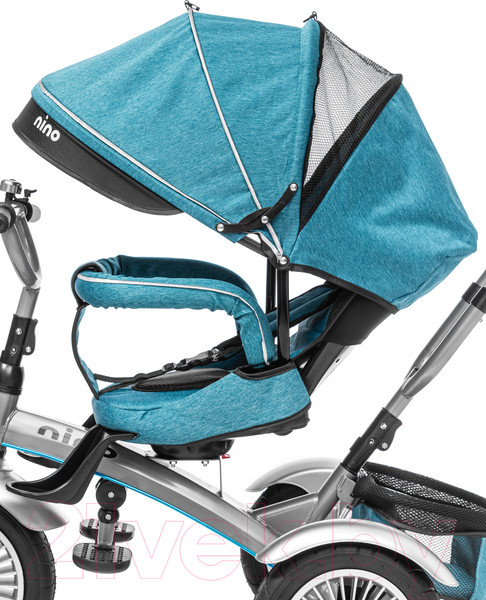 Изображение товара Трехколесный велосипед с ручкой NINO Lux (бирюзовый)