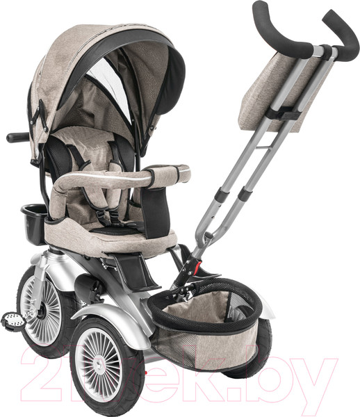 Изображение товара Трехколесный велосипед с ручкой NINO Lux (бежевый)