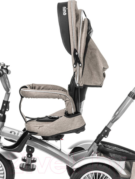 Изображение товара Трехколесный велосипед с ручкой NINO Lux (бежевый)