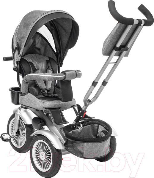 Изображение товара Трехколесный велосипед с ручкой NINO Lux (серый)