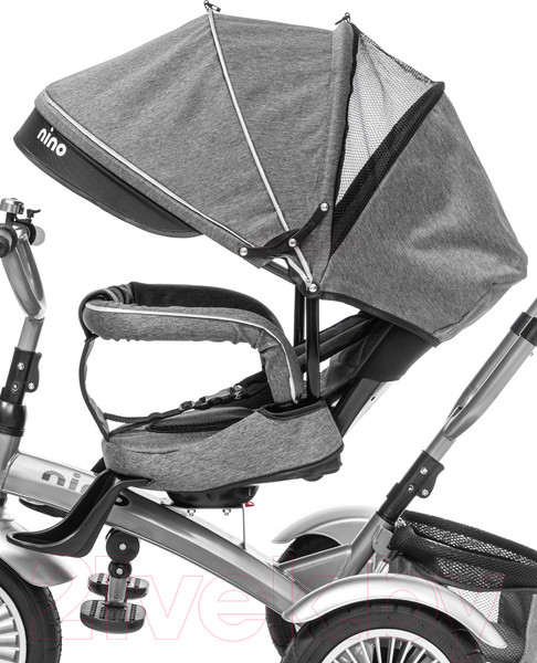 Изображение товара Трехколесный велосипед с ручкой NINO Lux (серый)