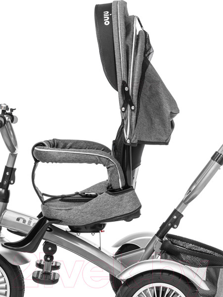 Изображение товара Трехколесный велосипед с ручкой NINO Lux (серый)