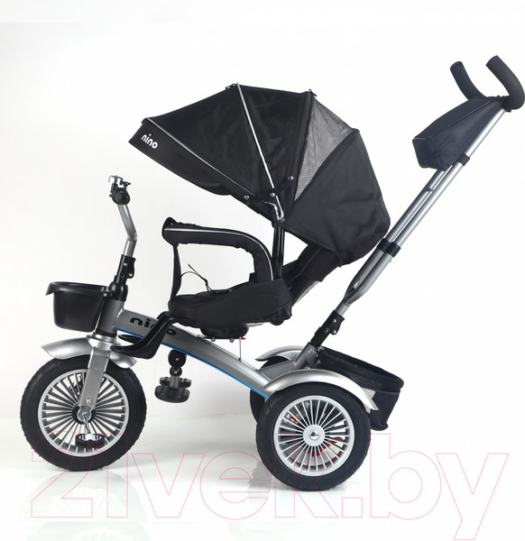 Изображение товара Трехколесный велосипед с ручкой NINO Lux (черный)