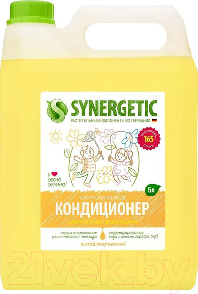 Изображение товара Кондиционер для белья Synergetic Цветочная фантазия (5л)
