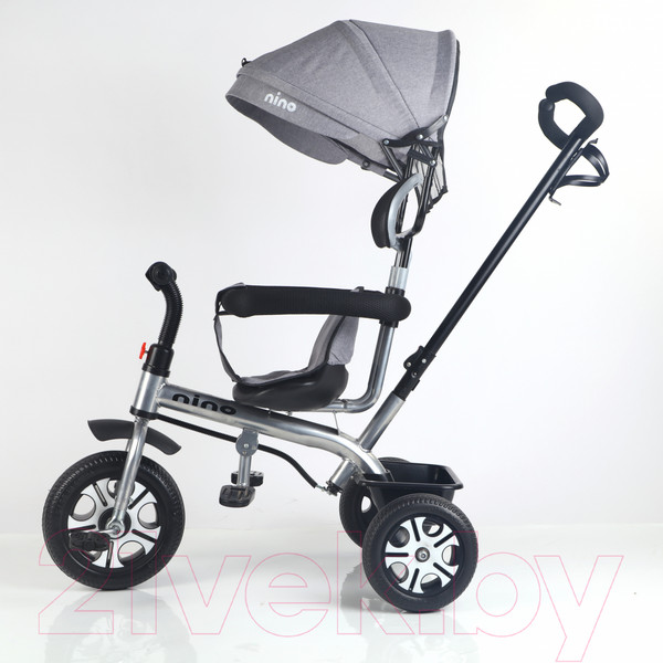 Изображение товара Трехколесный велосипед с ручкой NINO Classic (серый)