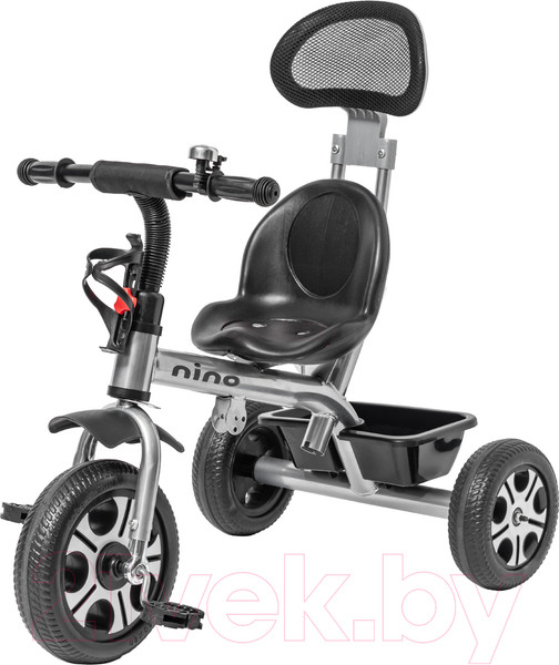 Изображение товара Трехколесный велосипед с ручкой NINO Classic (серый)