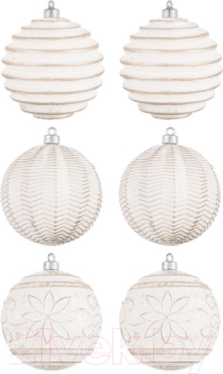 Изображение товара Набор шаров новогодних Elan Gallery Винтаж / 970068 (шампань с эффектом старины)