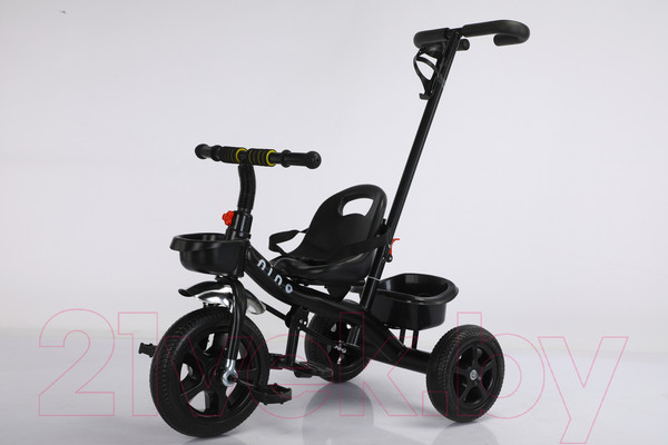 Изображение товара Трехколесный велосипед с ручкой NINO Comfort Plus (черный)