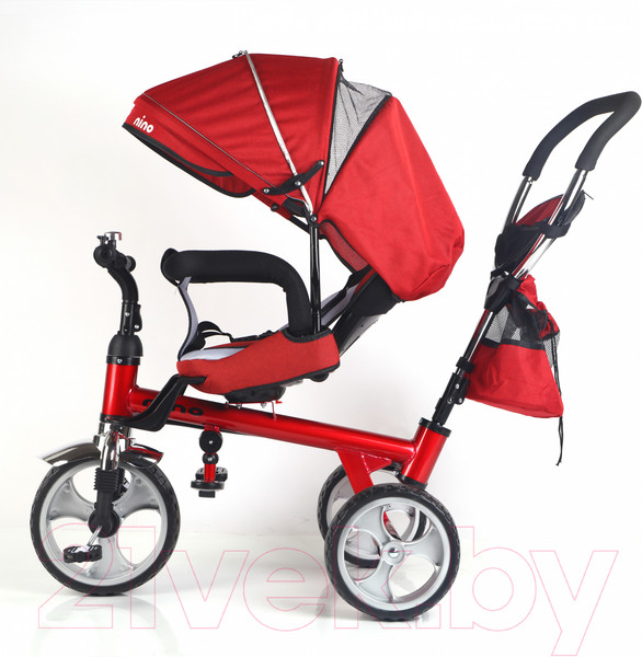 Изображение товара Трехколесный велосипед с ручкой NINO Optima (красный)