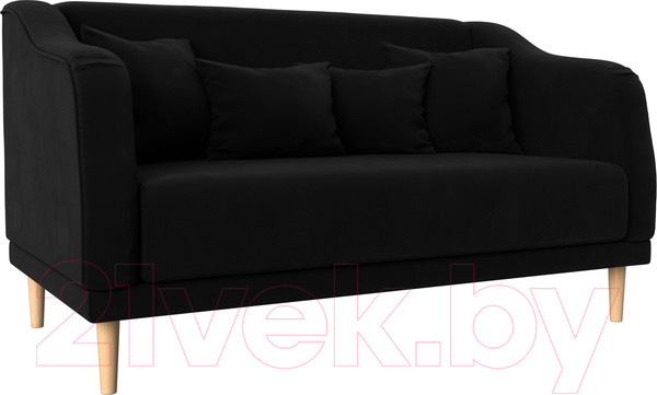 Изображение товара Диван Лига Диванов Киото (микровельвет черный)