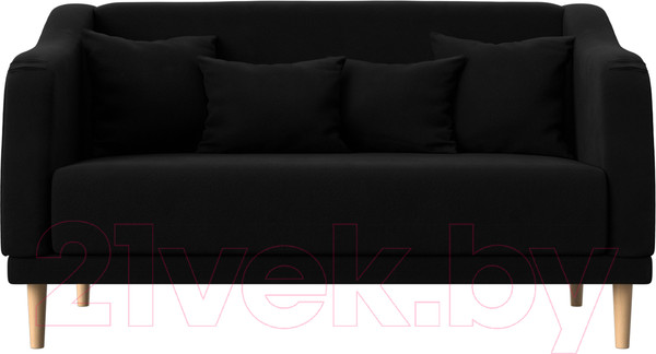 Изображение товара Диван Лига Диванов Киото (микровельвет черный)