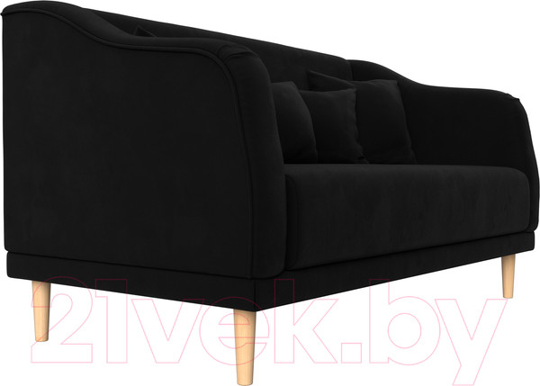 Изображение товара Диван Лига Диванов Киото (микровельвет черный)