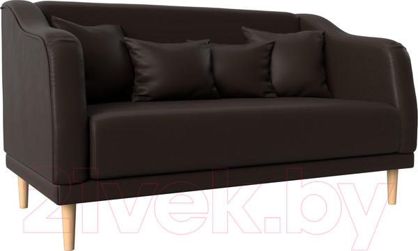 Изображение товара Диван Лига Диванов Киото (экокожа коричневый)
