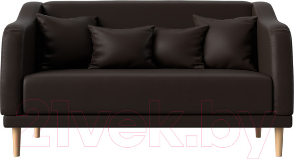 Изображение товара Диван Лига Диванов Киото (экокожа коричневый)