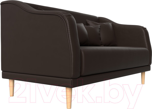 Изображение товара Диван Лига Диванов Киото (экокожа коричневый)