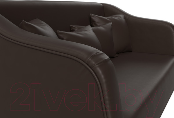 Изображение товара Диван Лига Диванов Киото (экокожа коричневый)
