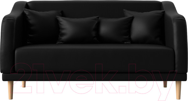Изображение товара Диван Лига Диванов Киото (экокожа черный)