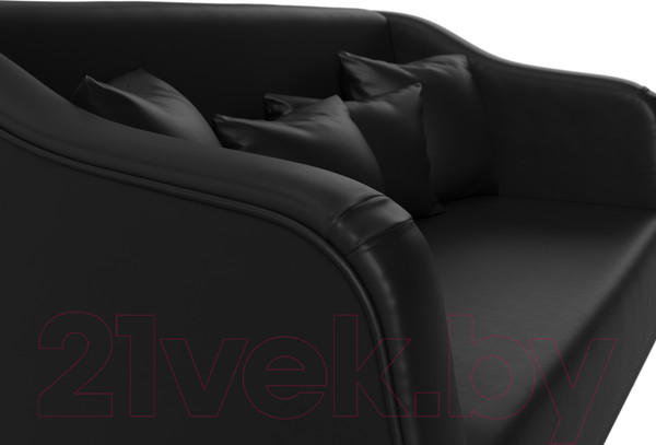 Изображение товара Диван Лига Диванов Киото (экокожа черный)