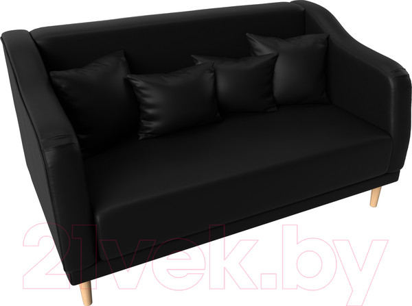 Изображение товара Диван Лига Диванов Киото (экокожа черный)