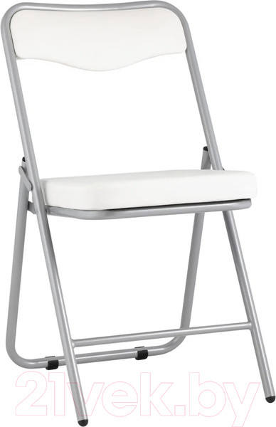 Изображение товара Стул Stool Group Джонни (экокожа белый/металлик)