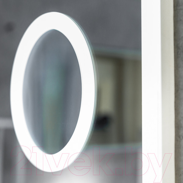 Изображение товара Зеркало Континент Bliss Led 80x70 (с увеличительным зеркалом и часами)