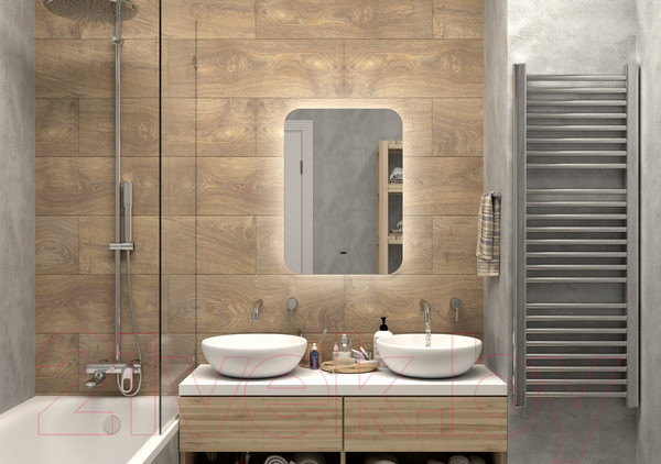 Изображение товара Зеркало Континент Burzhe Led 50x70 (с бесконтактным сенсором, холодная подсветка)